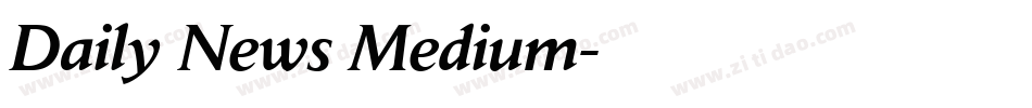 Daily News Medium字体转换
